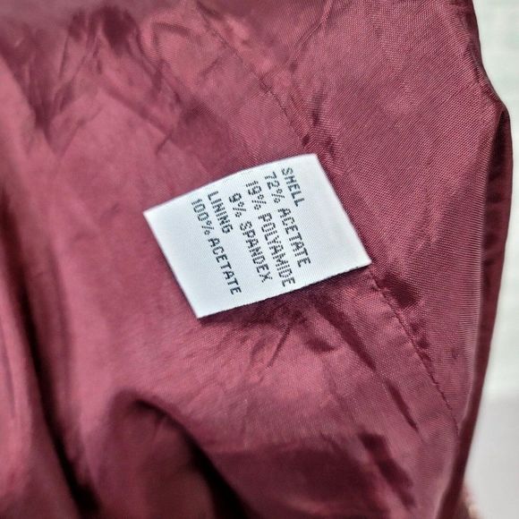 Vintage 90s Cache Womens 4 Dark Burgundy Scale Textured Aline Mini Skirt - Picture 9 of 10